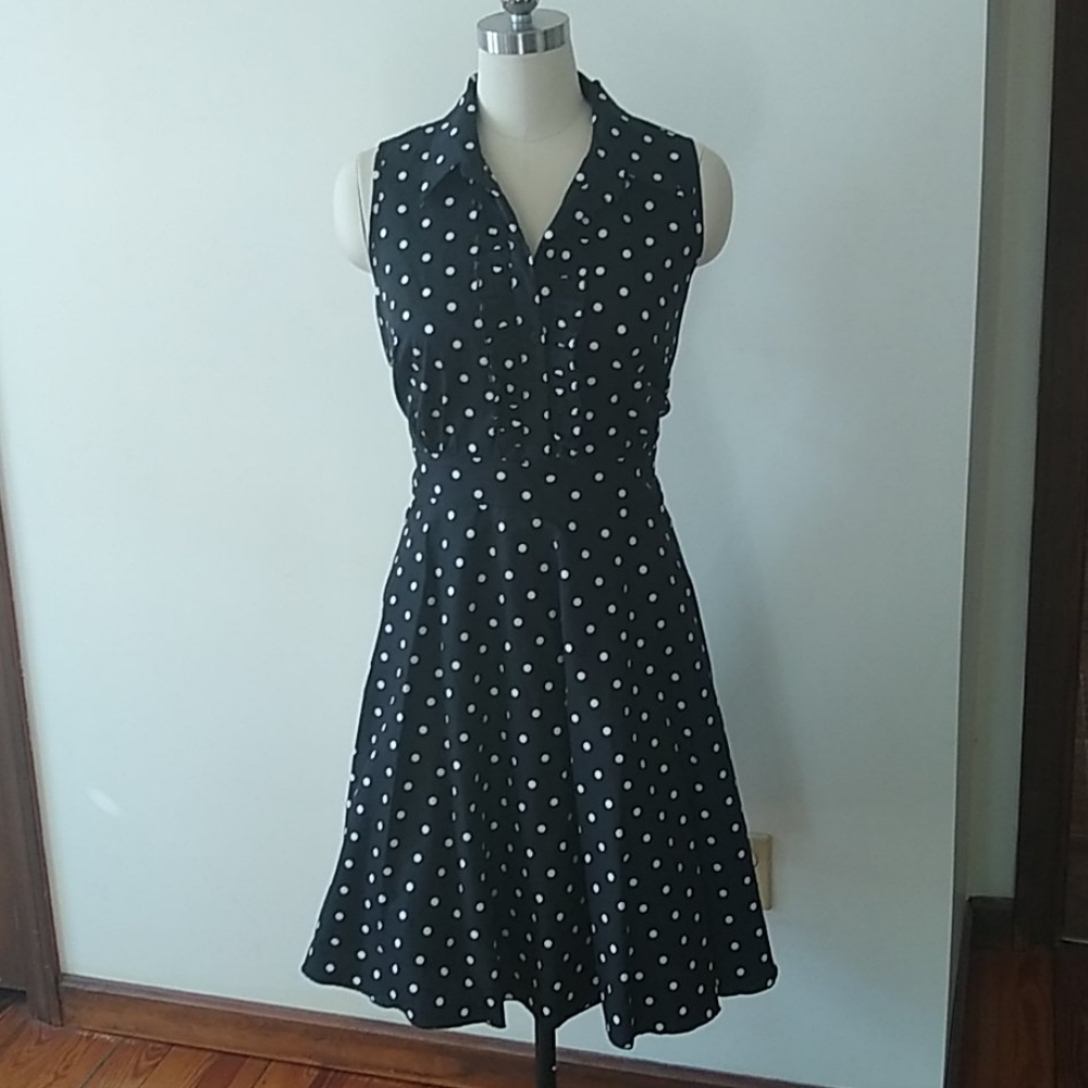 City Chic Polka Dot Fit and Flare Dress Size 18